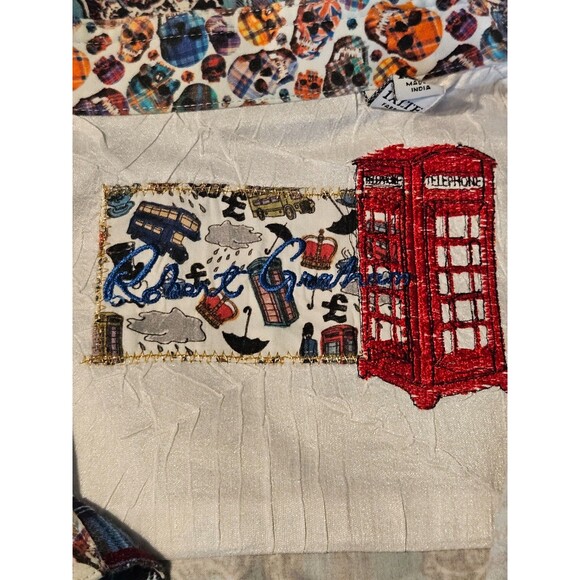 ROBERT GRAHAM Classic Fit Thrill Seeker Paisley Skulls Flip Cuff Shirt 1XLT - Picture 7 of 11